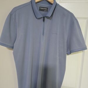 Calvin Klein Men's Sky Blue Polo Shirt